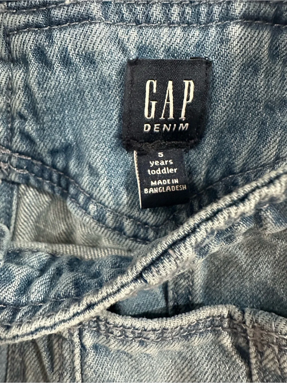 GAP Girls Light Blue Denim Short Overalls Size 5